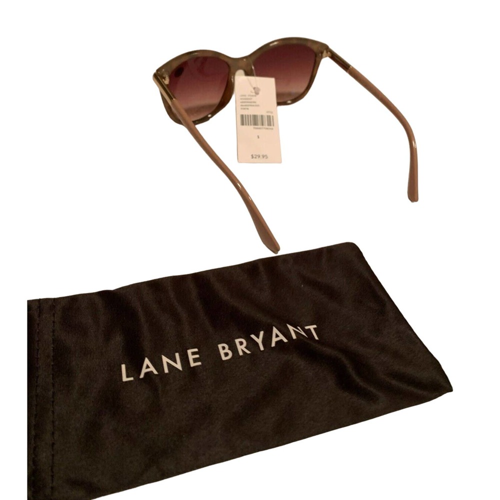 LANE BRYANT Cateye Tinted Reader Sunglasses +1.00 magnification NATURAL TORTOISE
